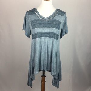 Blue Loose Fitting Top